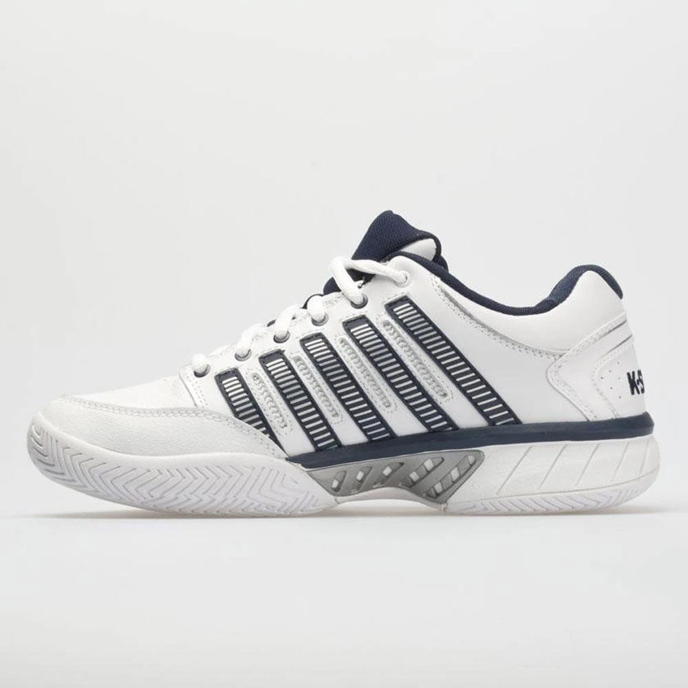 K-Swiss Hypercourt Express Leather Men's White/Navy/Silver - Image 2