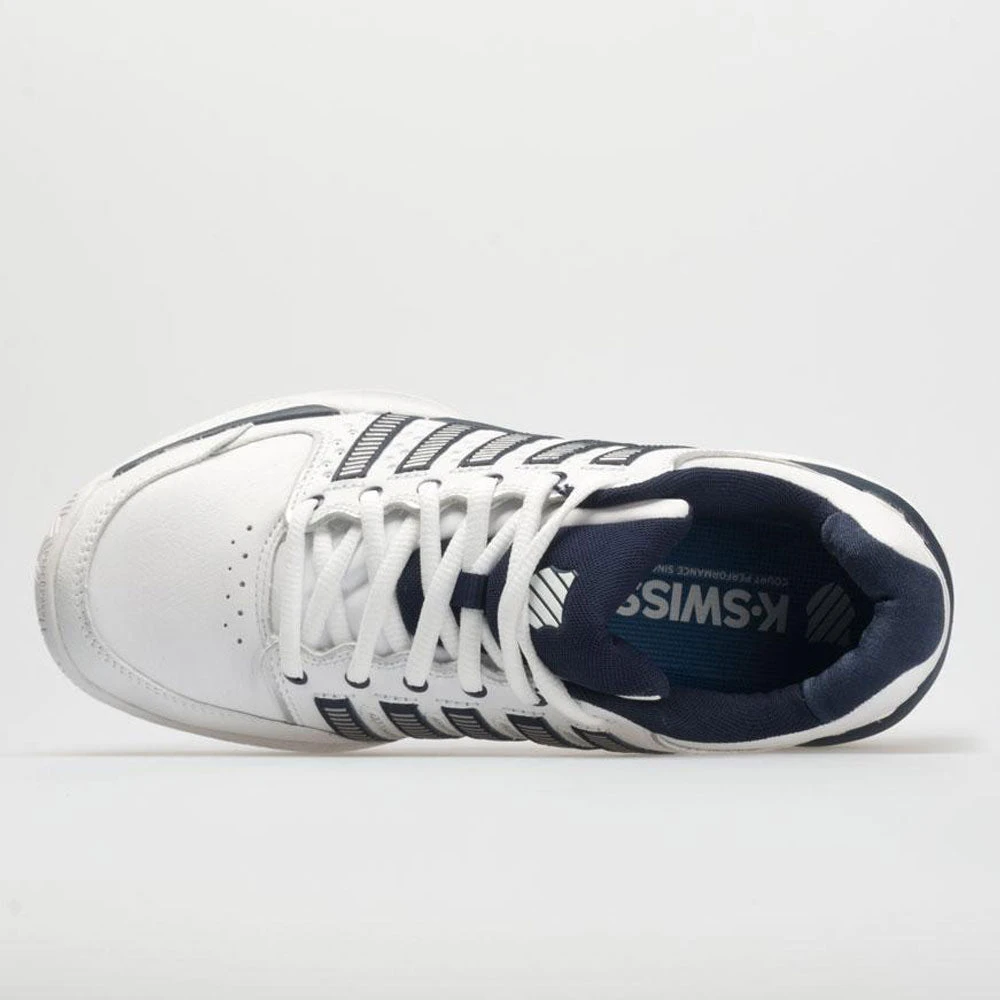 K-Swiss Hypercourt Express Leather Men's White/Navy/Silver - Image 3