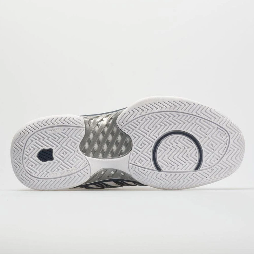 K-Swiss Hypercourt Express Leather Men's White/Navy/Silver - Image 4