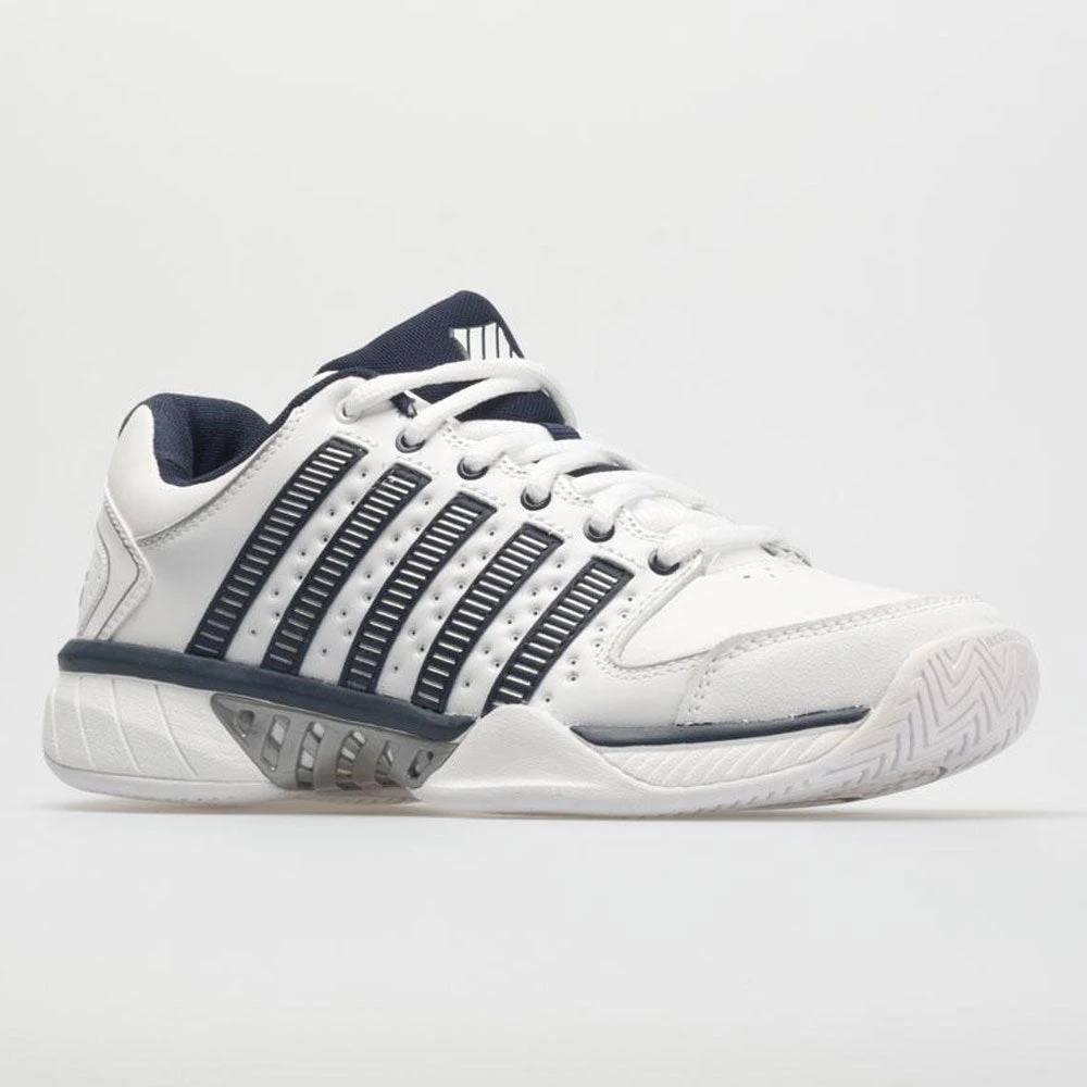K-Swiss Hypercourt Express Leather Men's White/Navy/Silver - Image 5