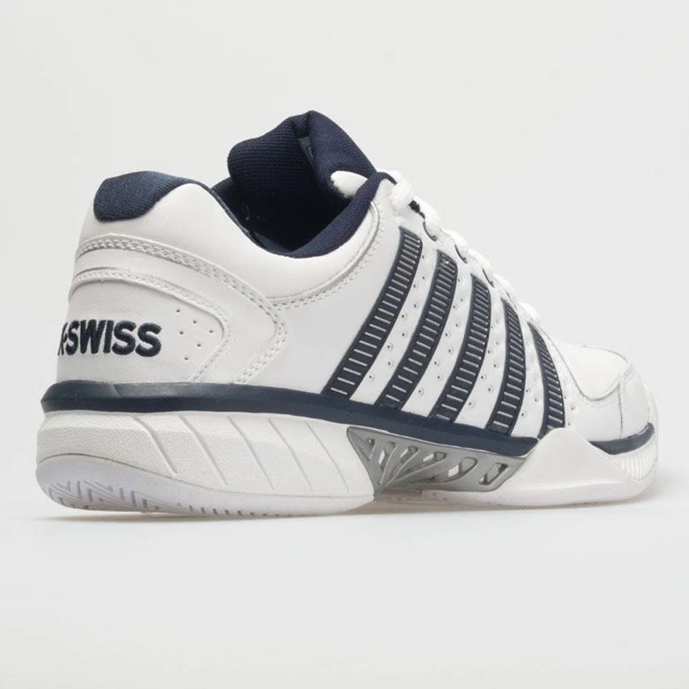 K-Swiss Hypercourt Express Leather Men's White/Navy/Silver - Image 6