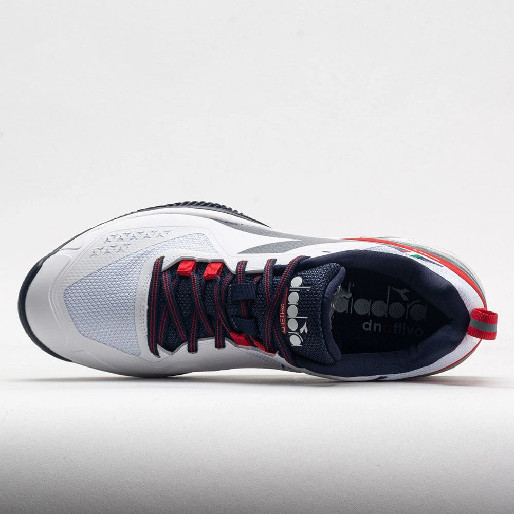 Diadora Blushield Torneo 2 Clay Men's White/Corsair/Fiery Red - Image 3