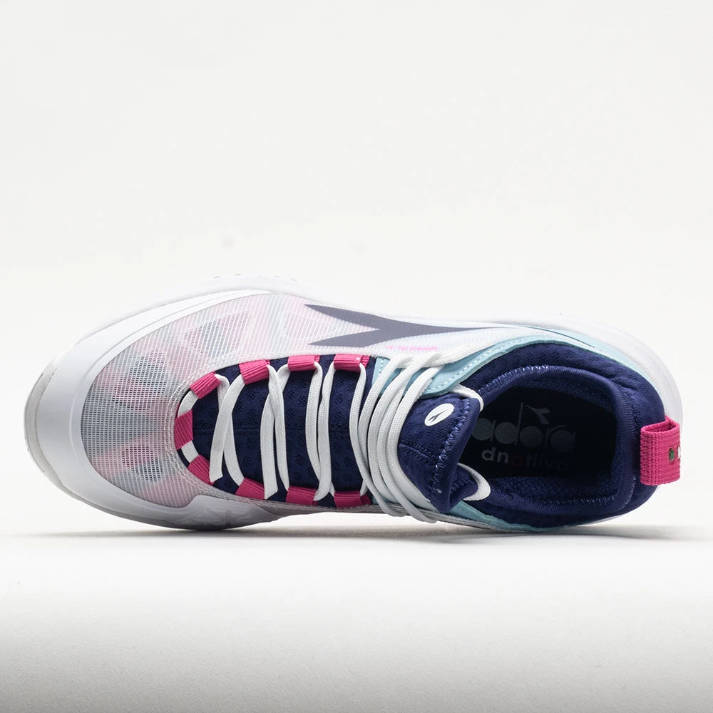 Diadora Speed Blushield Fly 4+ AG Women's White/Blueprint/Pink Yellow - Image 3